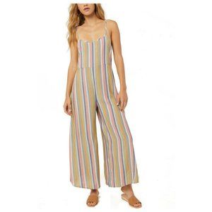 O'Neill Striped Jumpsuit Pants Romper, M